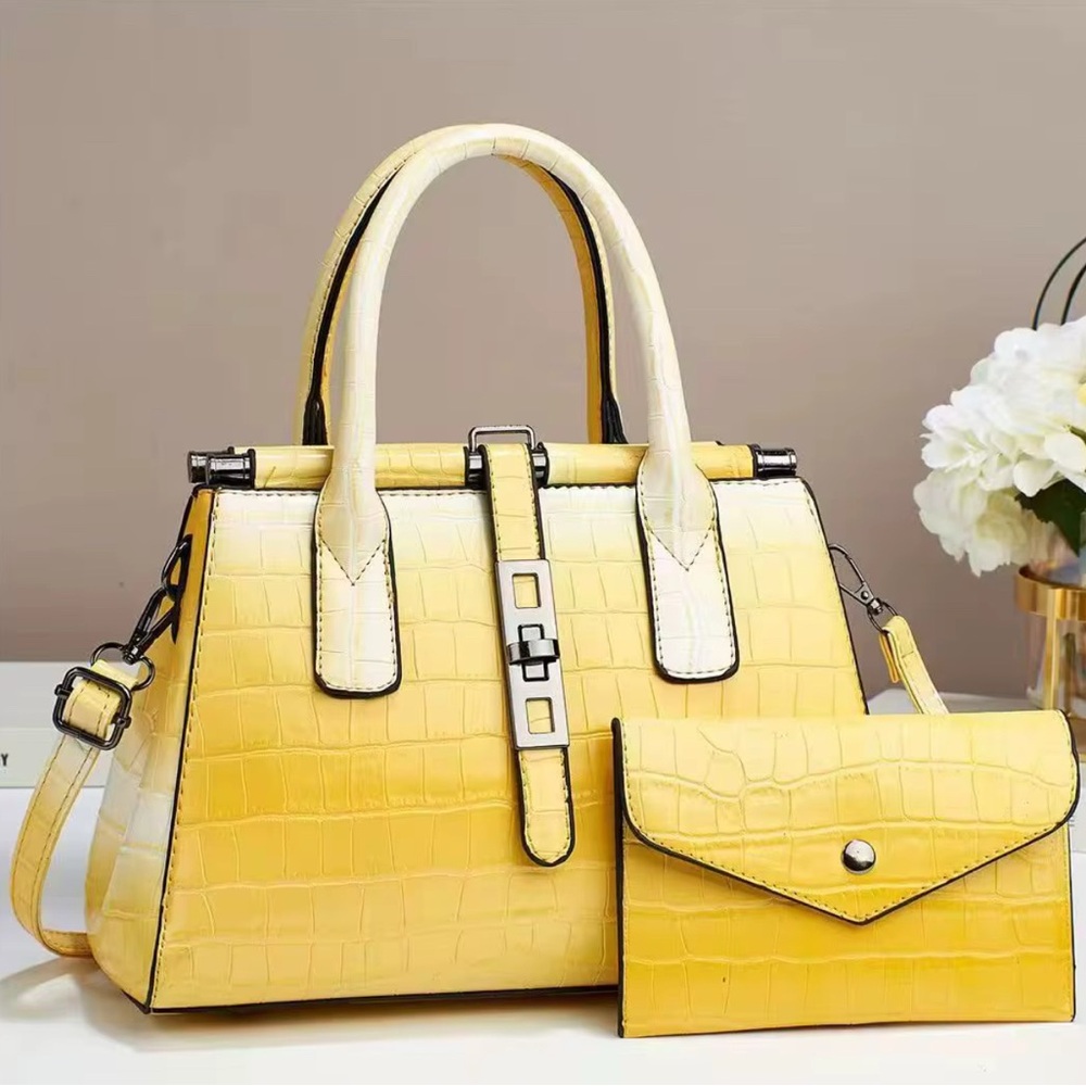 Luxury handbags with mini makeup bag